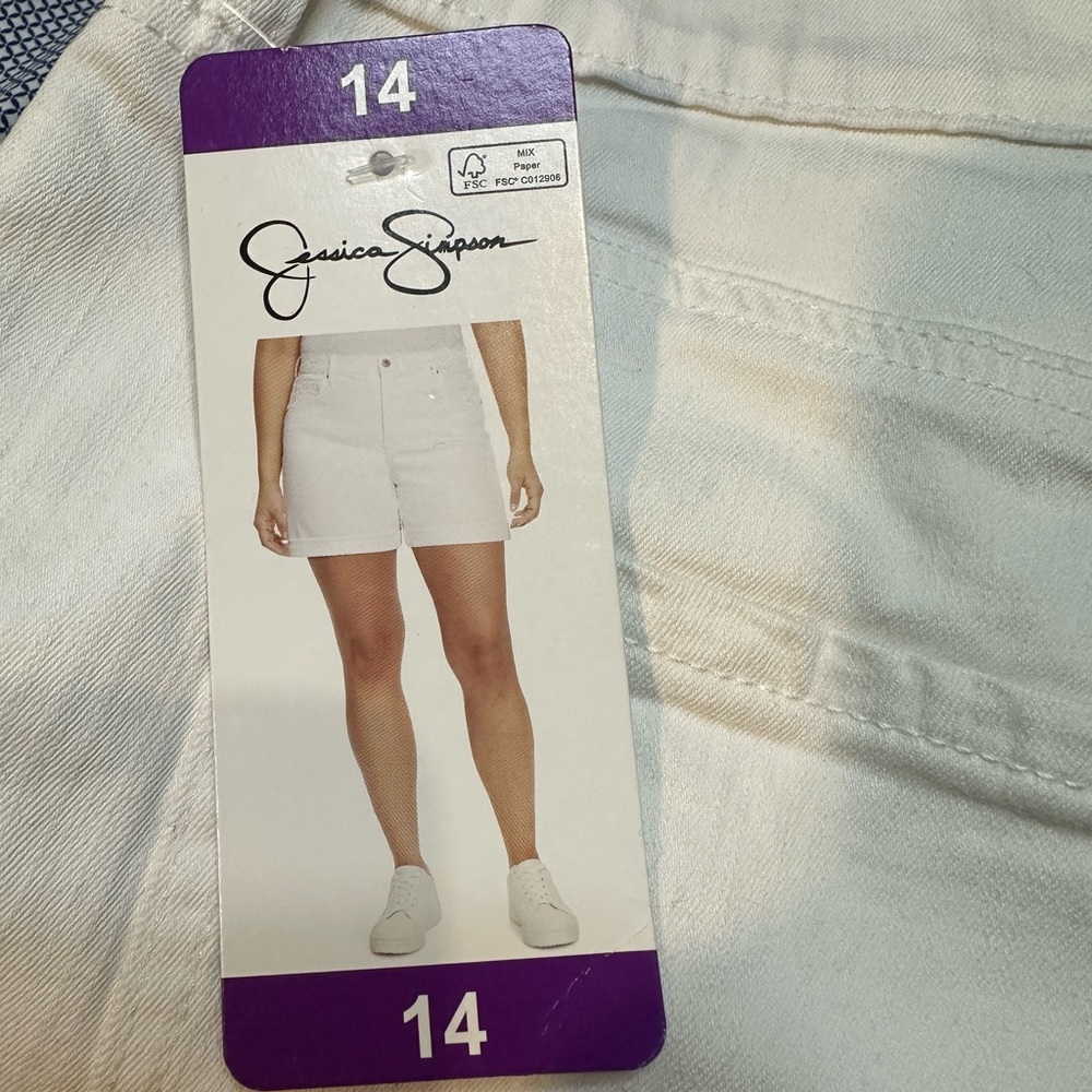 Jessica Simpson Women's Cream Jean Shorts